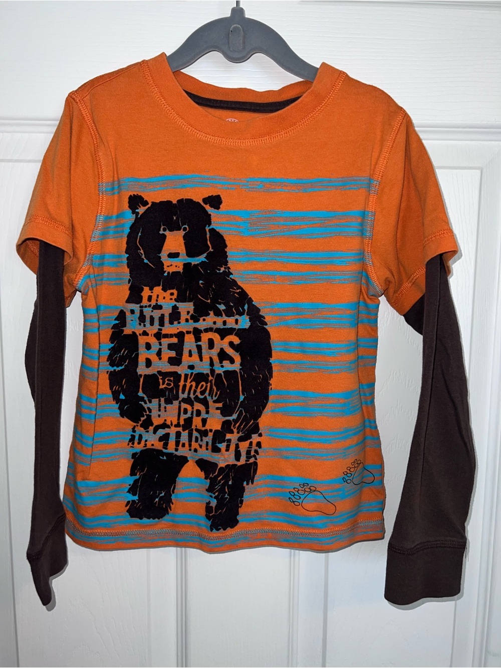 Kid’s Mock-Layered Bear Long Sleeve Tee